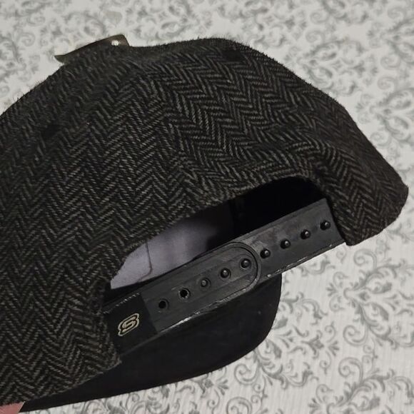 Sketchers Vintage Y2K Skater Gray Wool Twill Hat Snapback Cap - Picture 6 of 9